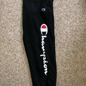 Black champion logo joggers